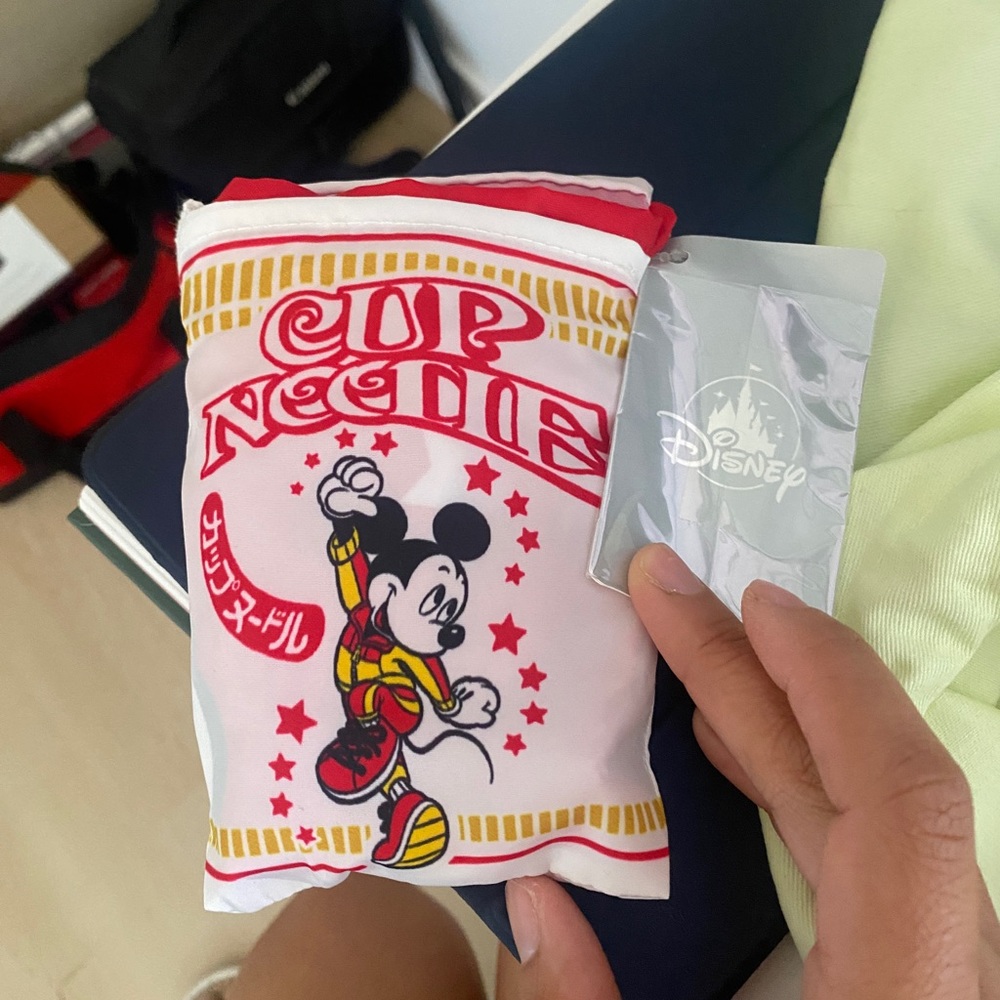 Collectible Limited Edition Tokyo Disney Cup Noodle foldable Bag
